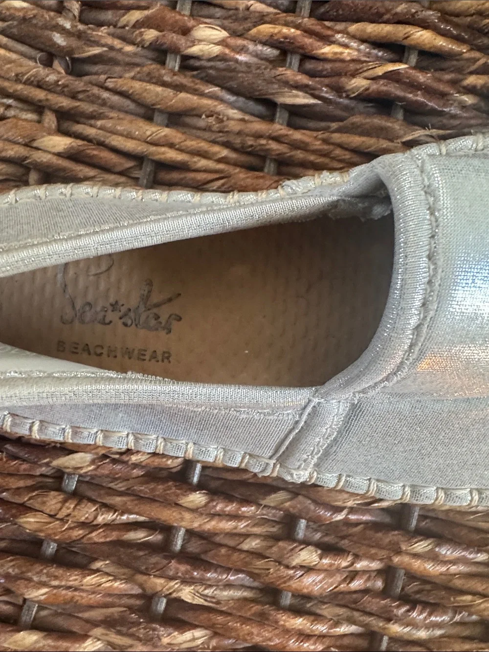 Kids Silver Water Shoes - Sparkle Slip-On